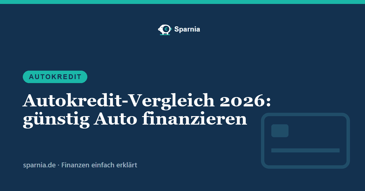 Autokredit-Vergleich 2026: günstig Auto finanzieren