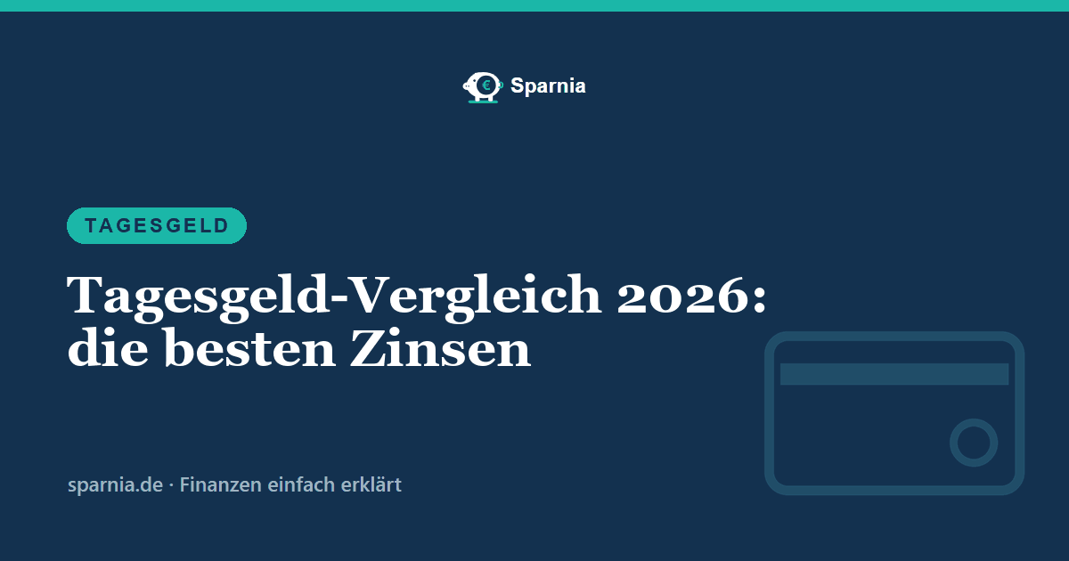 Tagesgeld-Vergleich 2026: die besten Zinsen